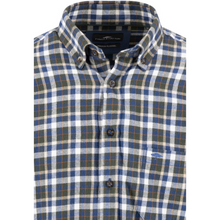 Load image into Gallery viewer, Plaid shirt with visible brand logo on a white background