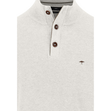 Load image into Gallery viewer, Light gray sweater vest with brown buttons on a white background