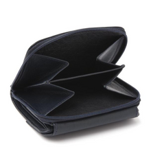 Load image into Gallery viewer, ladies leather purse in blue colour