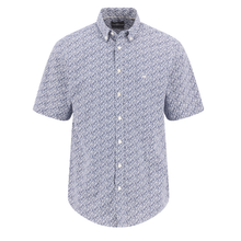 Load image into Gallery viewer, Short-sleeve shirt with a subtle pattern on a white background