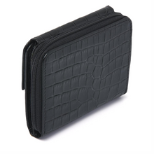 Load image into Gallery viewer, ladies leather purse in black colour