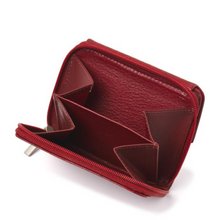 Load image into Gallery viewer, ladies leather purse in red colour