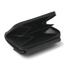 Load image into Gallery viewer, ladies leather purse in black colour