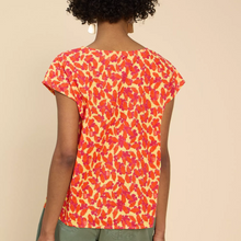 Load image into Gallery viewer, female model with arms down by side wearing whitestuff top in orange colour