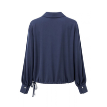 Load image into Gallery viewer, Tuzzi Navy Blouse
