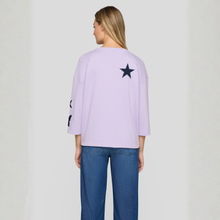 Load image into Gallery viewer, Rabe Lilac Sweater with Star & Butterfly Appliques