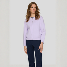 Load image into Gallery viewer, Rabe Soft Lilac Zip Up Cardigan