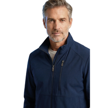 Load image into Gallery viewer, Man wearing a navy blue jacket on a white background