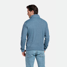 Load image into Gallery viewer, Man wearing a blue sweater and jeans on a white background