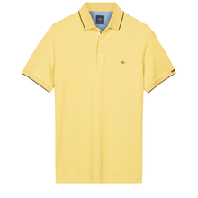 Load image into Gallery viewer, Yellow Baileys Cotton Polo Shirt with a white background.