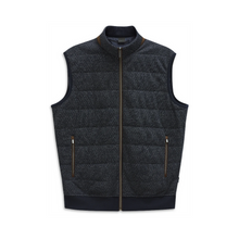 Load image into Gallery viewer, Dark gray quilted vest with zipper on a white background