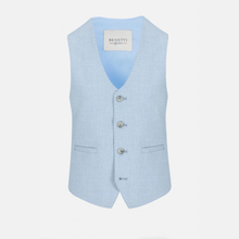 Load image into Gallery viewer, Light blue vest with a blue lining on a white background