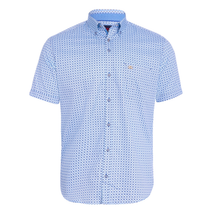 Load image into Gallery viewer, Short-sleeve shirt with a subtle pattern on a white background