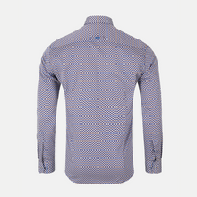 Load image into Gallery viewer, Long-sleeve shirt with a geometric pattern on a white background
