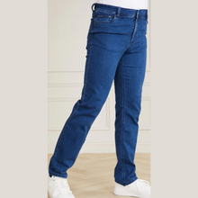 Load image into Gallery viewer, Andre Sanchez Jeans | Worn / Clean, Mid Blue, Blue/Black