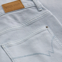 Load image into Gallery viewer, Close up of White Stuff Tia Wide Leg Crop Jean, with a light grey background.