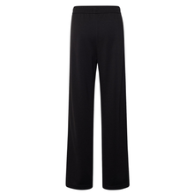 Load image into Gallery viewer, Black wide-leg pants on a white background