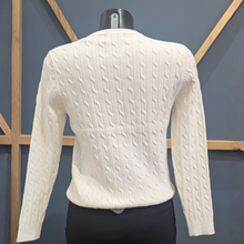 Load image into Gallery viewer, Castle Cable Knit Crew Neck Jumper