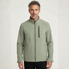 Load image into Gallery viewer, Man in Sage green Jacket with Zip detail