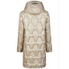 Load image into Gallery viewer, Beige quilted coat on a white background