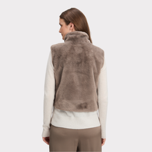 Load image into Gallery viewer, Betty Barclay Fur Gilet | Brown