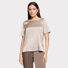 Load image into Gallery viewer, Half Shot of Model wearing the Betty Barclay Shirt.