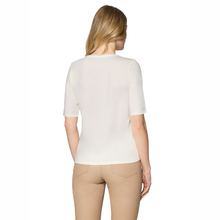 Load image into Gallery viewer, Back view of model wearing Betty Barclay T-Shirt, with white background.