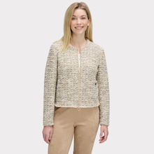 Load image into Gallery viewer, Betty Barclay Gold Mix Zip Jacket
