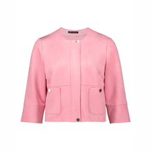 Load image into Gallery viewer, Front view of Betty Barclay in Sea Pink 3/4 sleeve Blazer, with white background.
