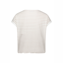 Load image into Gallery viewer, Back view of Betty Barclay SS Top , in Cream Rose, with a white background.