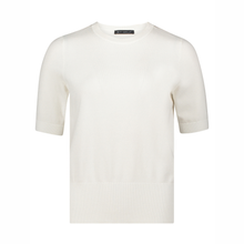 Load image into Gallery viewer, Front view of Betty Barclay Knitted Top in Offwhite, with a white background.