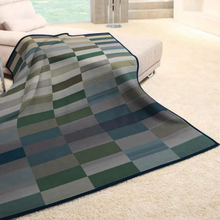 Load image into Gallery viewer, Checkered blanket on a bed in a bedroom setting