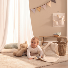 Load image into Gallery viewer, Baby crawling with throw
