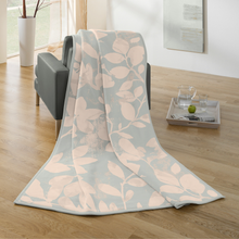 Load image into Gallery viewer, Soft Pastel Leave design throw over the back of chair