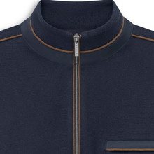 Load image into Gallery viewer, Neckline detail of jumper navy