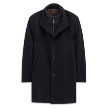 Load image into Gallery viewer, Navy coat on a white background