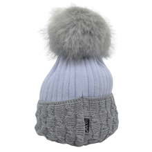 Load image into Gallery viewer, Celina Perfect Hat & Snood | Blue/Grey