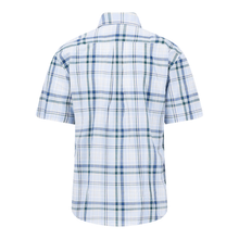 Load image into Gallery viewer, Back of Fynch Hatton Big Check S/S Shirt, with a white background