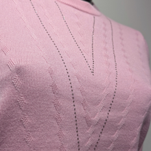 Load image into Gallery viewer, Close up of Pink sweater on a mannequin against a plain background