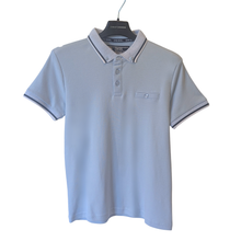 Load image into Gallery viewer, Front view of Diesel Nixon Boys Polo Shirt, in Sky colour, with a white background.