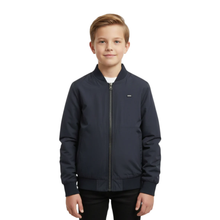 Load image into Gallery viewer, Image of Model wearing Diesel Duncan Boys Overshirt in Navy, with a white background.