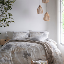 Load image into Gallery viewer, Natural duvet set on bed in bedroom setting