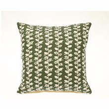 Load image into Gallery viewer, Embroidered Foxglove Cushion Olive