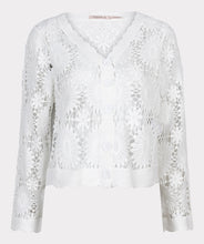 Load image into Gallery viewer, esqualo cardigan in off white colour showing front of cardigan with buttons showing
