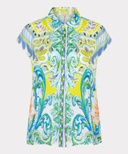Load image into Gallery viewer, esqualo ocean blouse in print colour showing front of blouse
