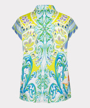 Load image into Gallery viewer, esqualo ocean blouse in print colour showing back of blouse 

