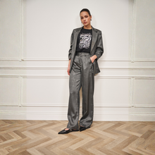 Load image into Gallery viewer, Esqualo Shimmer Crinkle Blazer | Anthracite