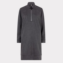 Load image into Gallery viewer, Gray dress with a quarter zip on a light gray background