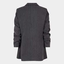 Load image into Gallery viewer, Gray pinstripe blazer on a white background