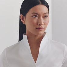 Load image into Gallery viewer, Close up image of model wearing a stand upcollar